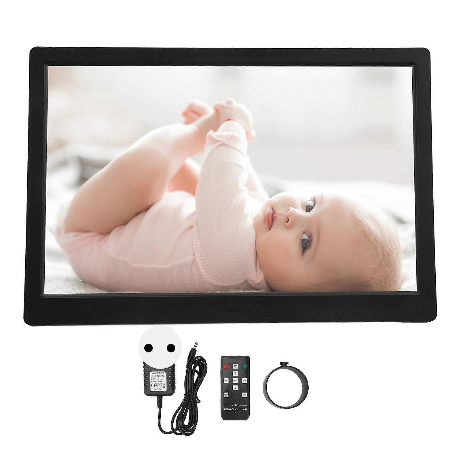 14.1in Large Digital Picture Frame Hd Digital Photo Frame Video Playback Remote Control Built In Speaker 100240v Eu Plug
