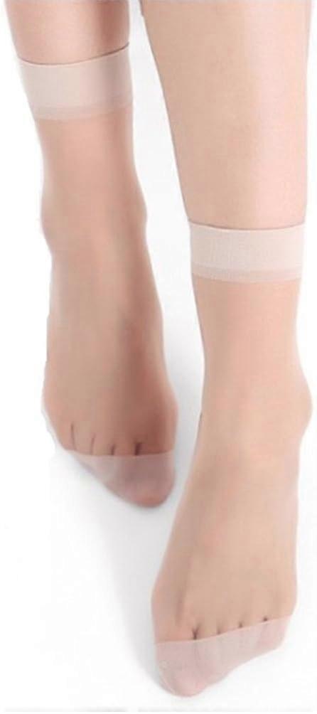 10 Pairs Women's Nylon Ankle Short Sheer Socks(Skin)