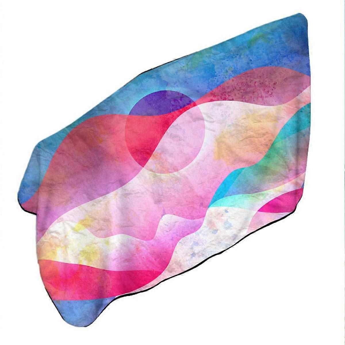 Colorful Reddish Mountains Art Microfiber Beach Towel
