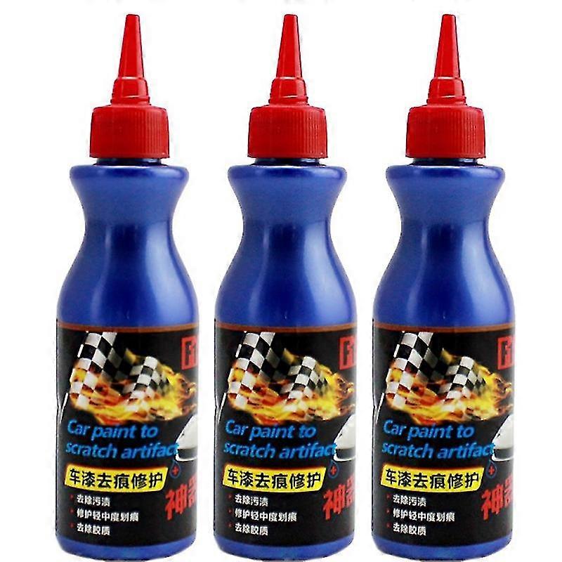 3bottle Car Scratch Remover For Deep Scratches Paint Restorer Auto Repair Wax Blue