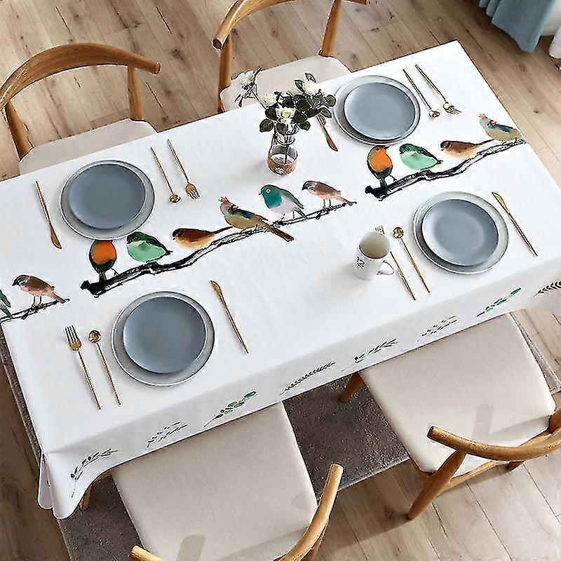 Soft Pvc Table Cloth Waterproof Rectangular Table Cover Pad Kitchen Oil-proof
