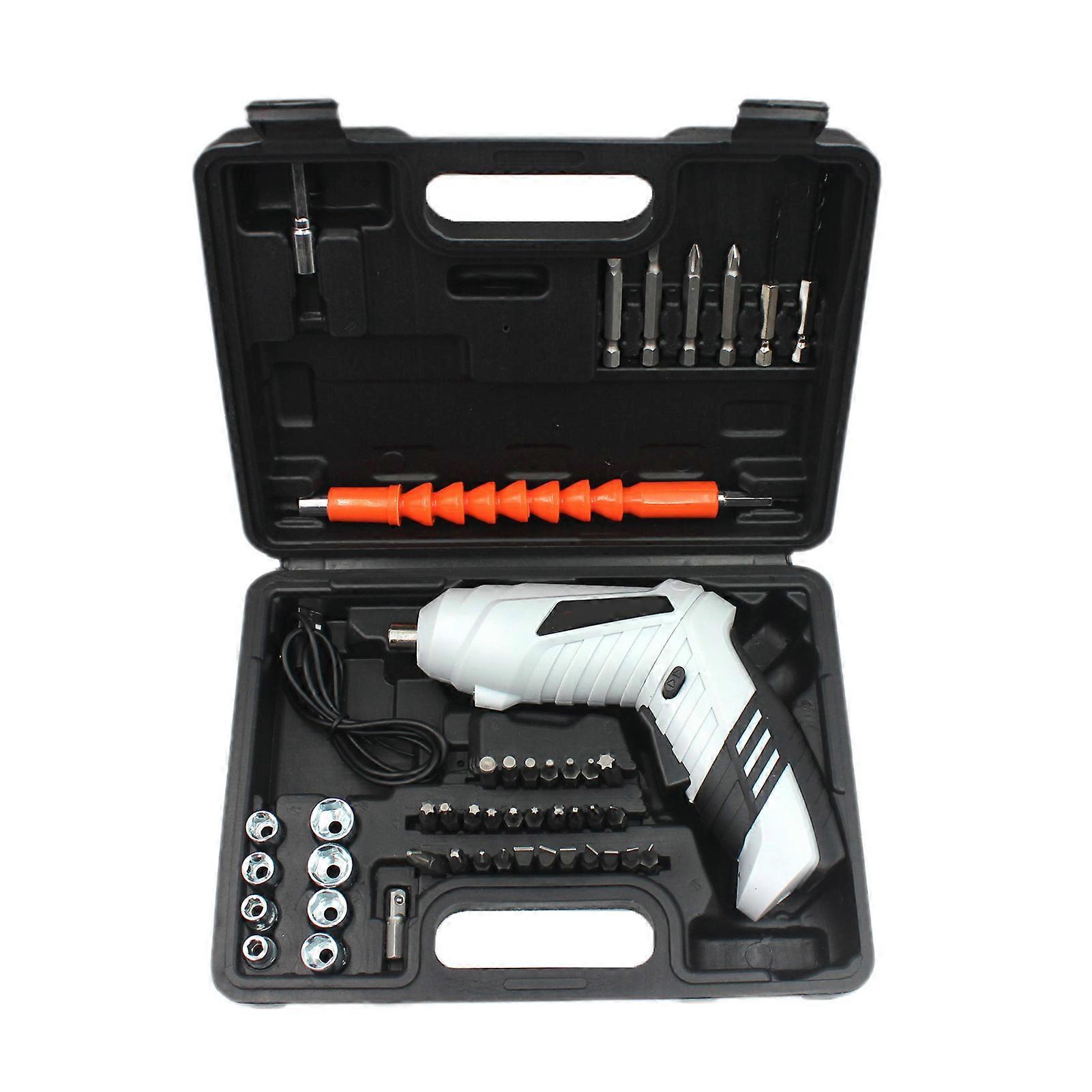 Cordless Electric Screwdriver Set LED Light Design 7Nm Torque 220RPM Speed Rechargeable Small Electric Drill with Driver Bit Set