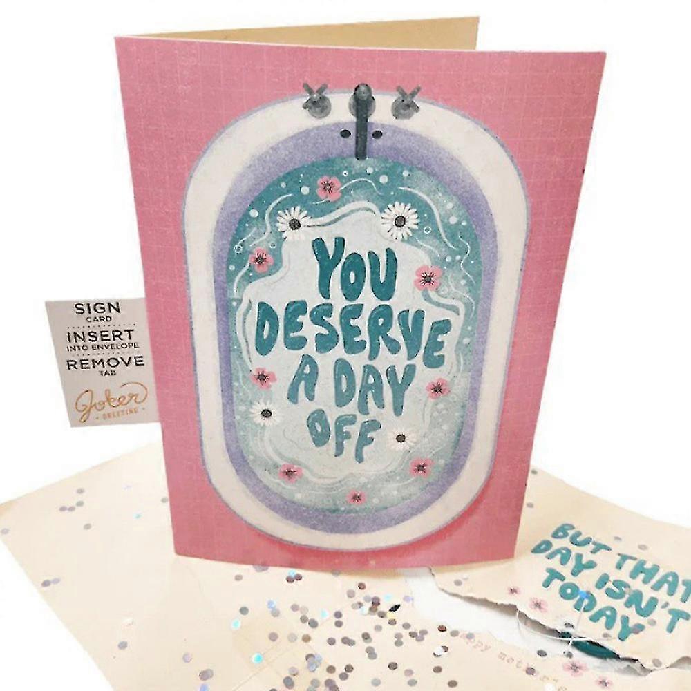 Creative Prank Mother's Day Greeting Card with A Flashing Sequin + Sound Mother's Day Joker Gifts for Mum