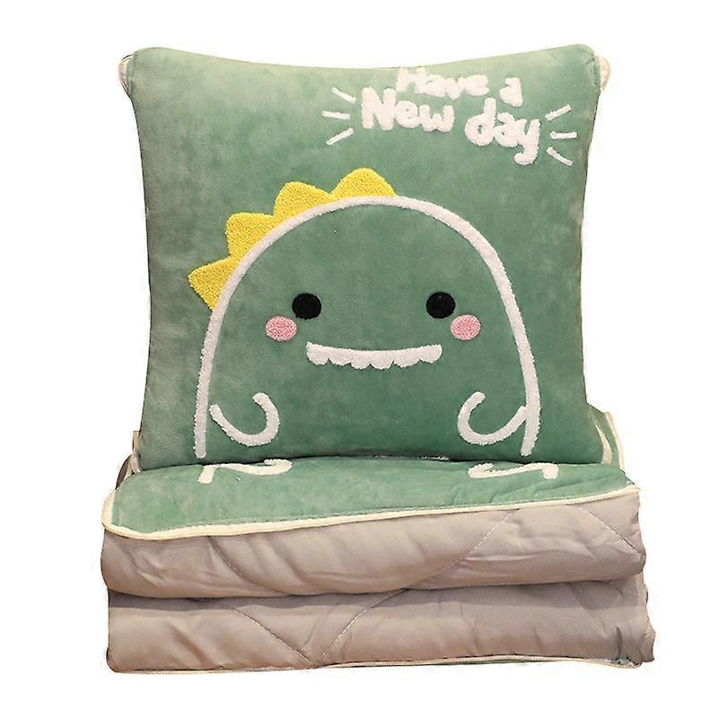Plush Cartoon Towel Embroidery Pillow And Quilt Multifunctional Cushion Air Conditioning Blanket Small Quilt