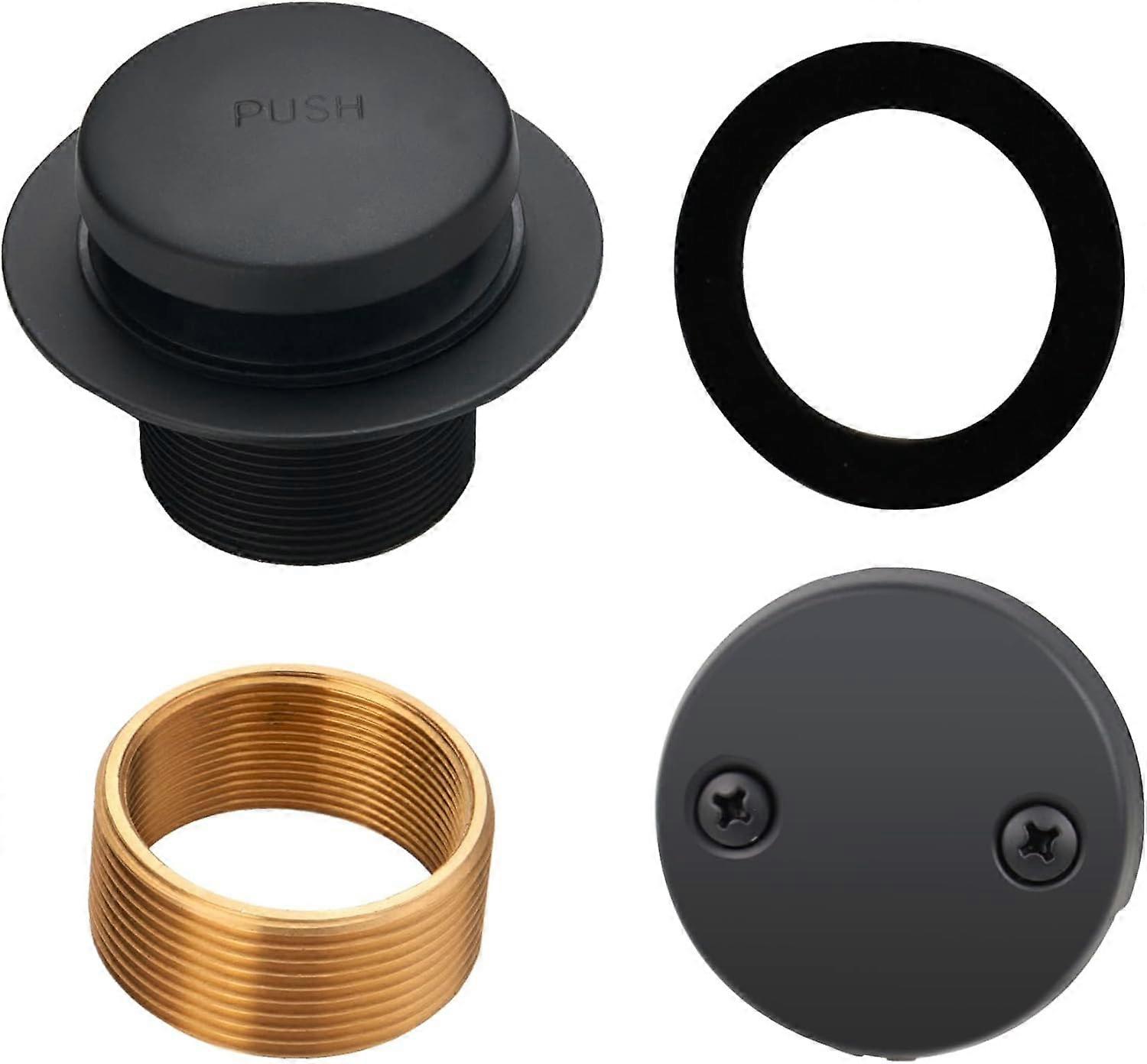 Black Tub Drain Tip-Toe Tub Trim Set Conversion Kit Assembly, Bathtub Drain Replacement Trim Kit
