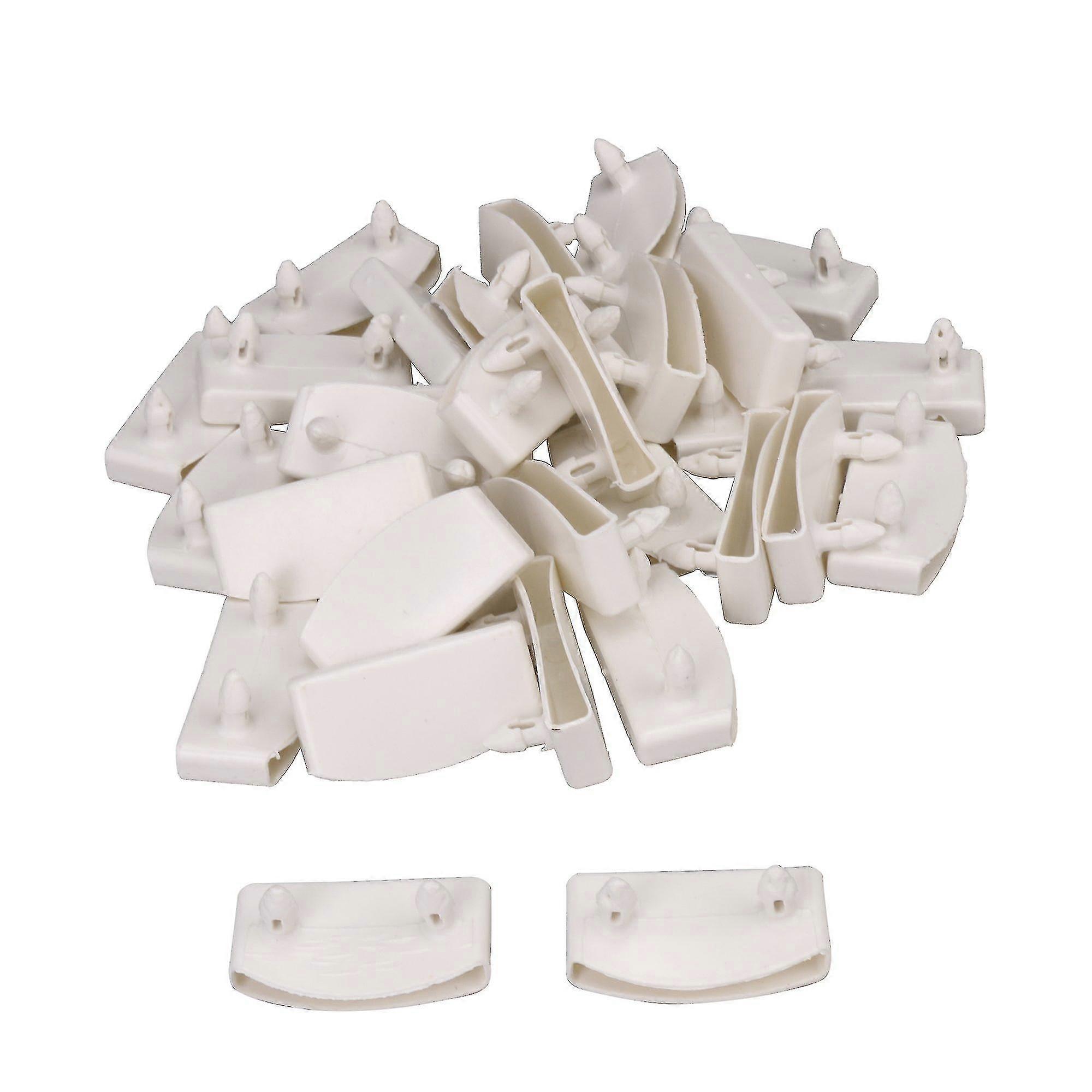 30 X White Inner Length 55mm Plastic Bed Slat End Caps Holders Accessory - S