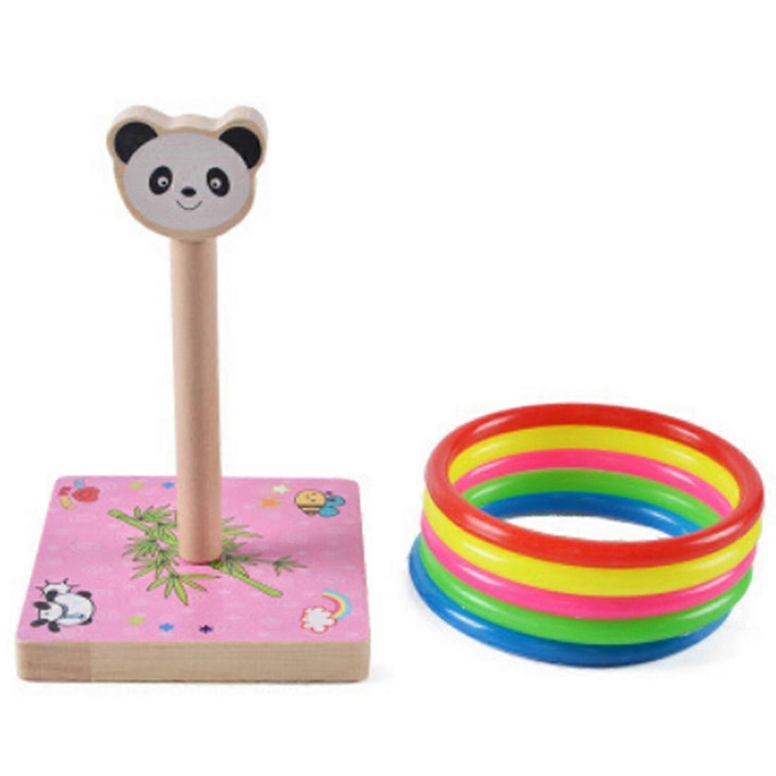 Wooden Animal Throwing Ring Toss Games