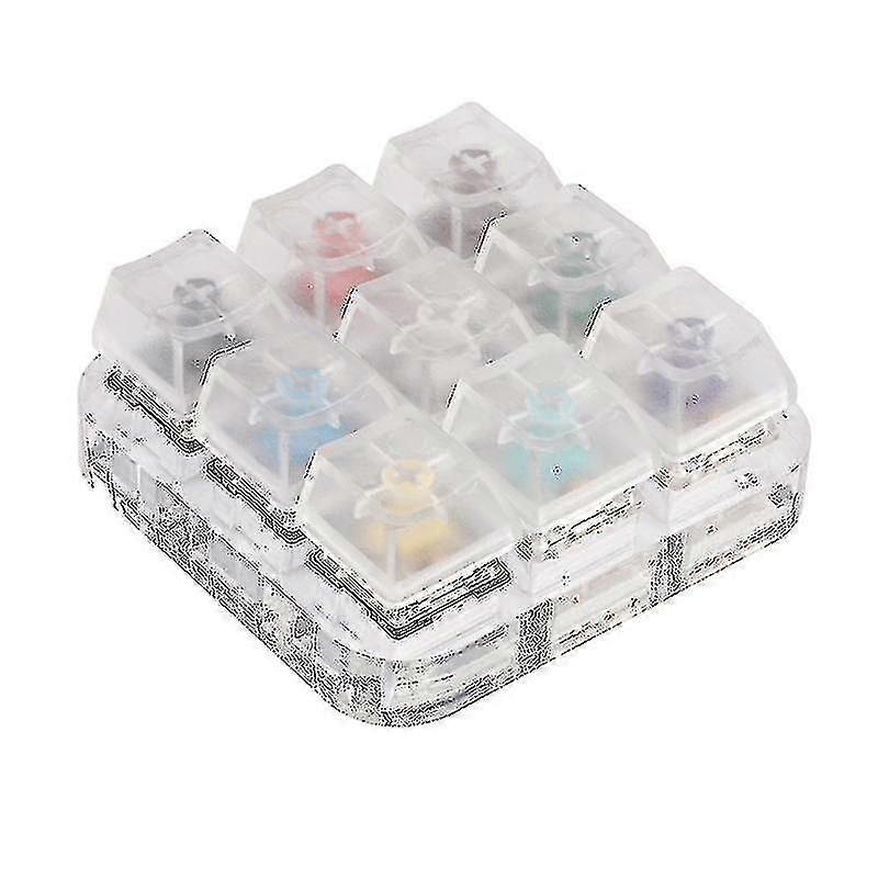 9 Key Caps Testing Tool Gateron Mx Switches Keyboard Tester Kit G Shaft Clear Keycaps Sampler Pcb Mechanical Keyboard