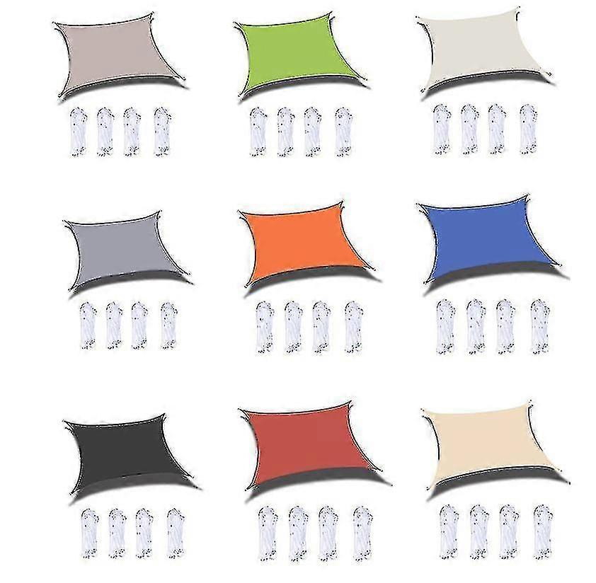 outdoor courtyard garden waterproof sunshade sail polyester rectangula