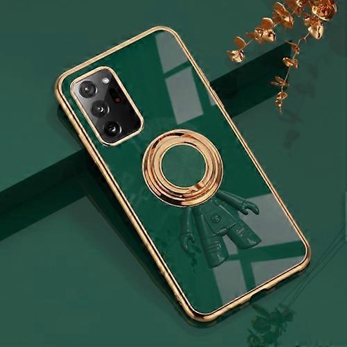For Samsung Galaxy Note20 6D Plating Astronaut Ring Kickstand Phone Case