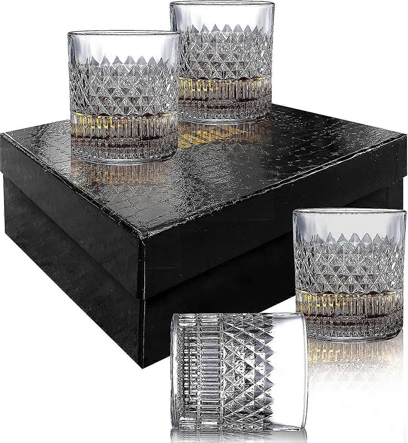 Glasses Old Fashed Glass Barware For Scotch, Bourbon, And For Men - Set Of 4