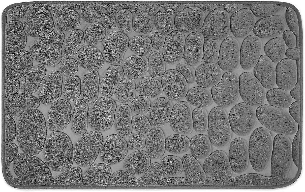 Non-Slip Memory Foam Bath Mat - Bath Mat 50 x 80 cm - Gray,2024 Ping