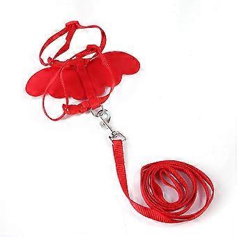 1 Piece Pet Duck Outdoor Walking Harness Belt, Hen Harness, Adjustable Outdoor Training Leash For Chickens, Goose And Hens (red-s)