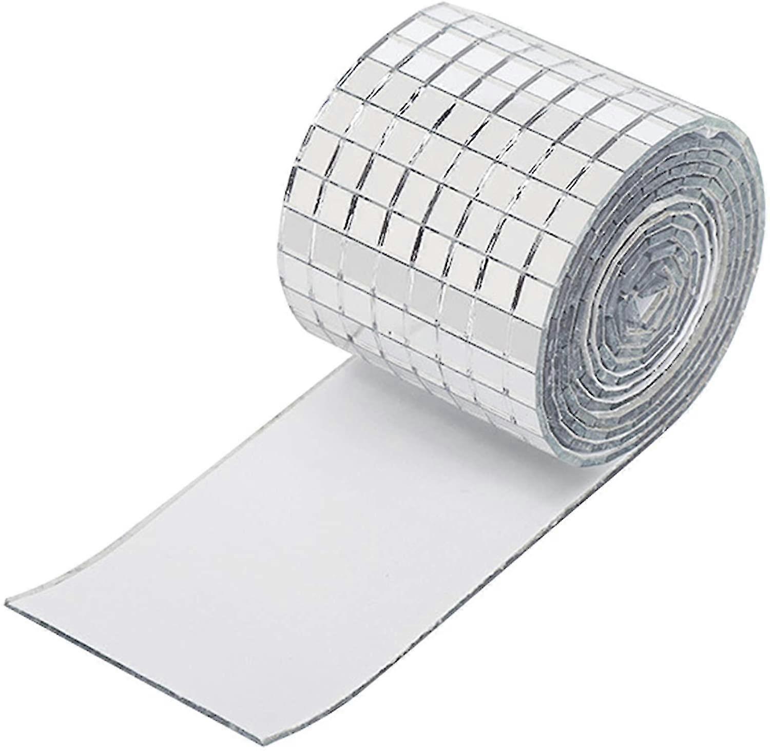 Mirror Tile Sticker Silver Self Adhesive Glass Mini Square