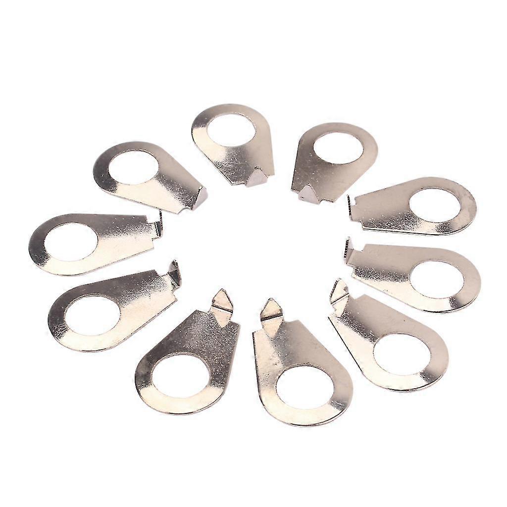 10 Pcs Guitar Knob Washer Pointer Plate Guitar Steel Knob Pointers Guitar Potentiometer Pointers