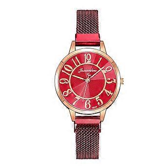 Vrouwen mode horloge klok roestvrij staal casual jurk pols kristal sieraden