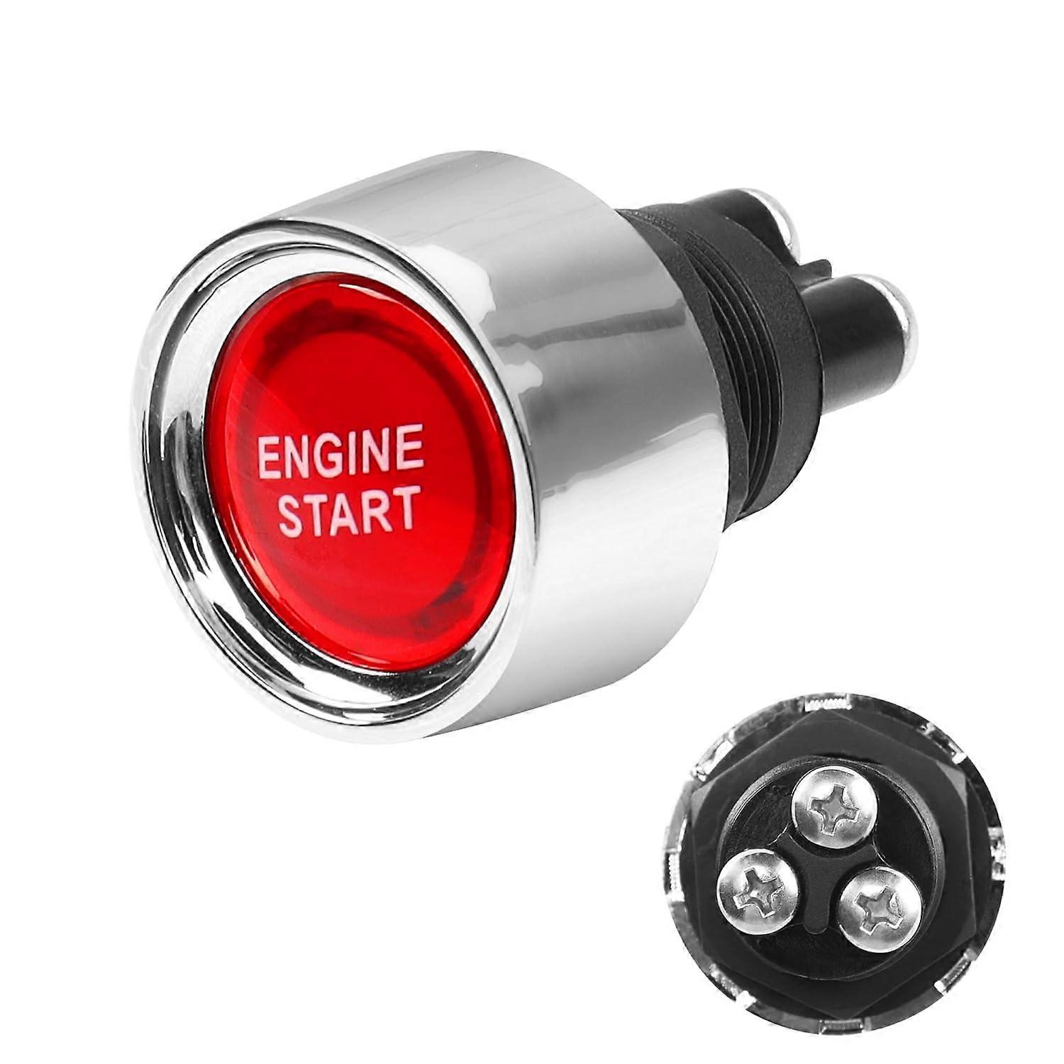 12V 50A Universal Push Start Ignition Switch Start Stop Button ,Engine Switch Power Ignition Replacement Push Button