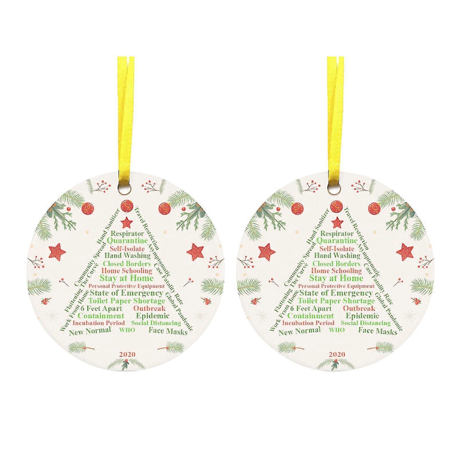 Jul populär tecknad tryck hänge Pvc Material 2pc