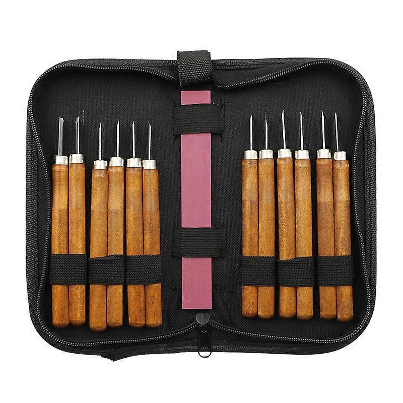12 Packs Of Imitation Mahogany + 1 Whetstone----12 Packs Carving Knife