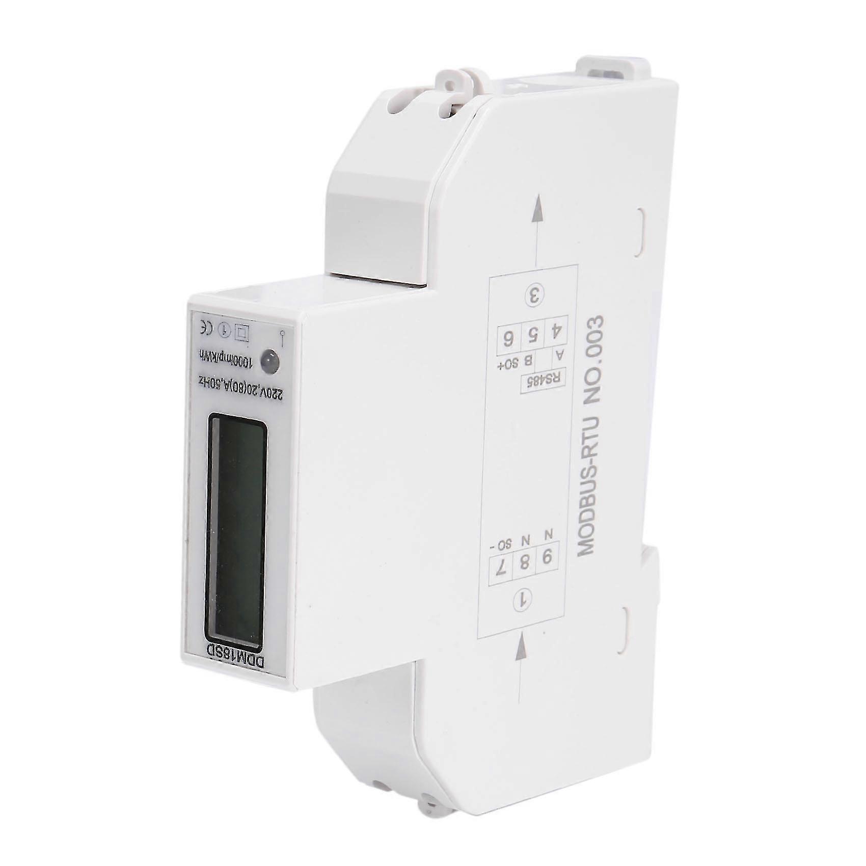 Multifunctional Digital Wattmeter Voltmeter Ammeter Lcd Backlight Display Din Rail Kwh Meter 220v 2