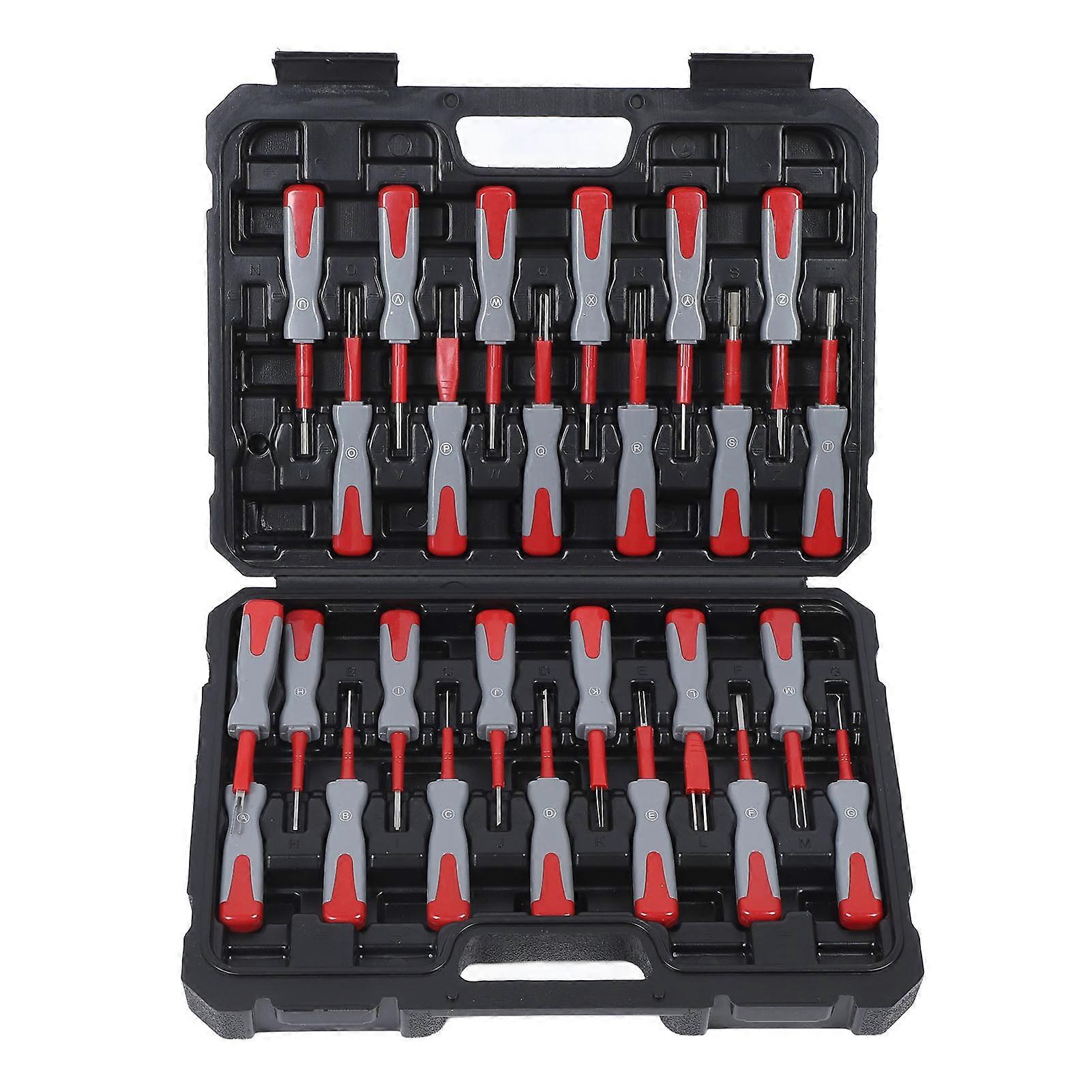 26PCS Terminal Removal Tool Kit Universal Multifunktions-Autokabelbaum Pin Connector Release Tool für Fahrzeuge