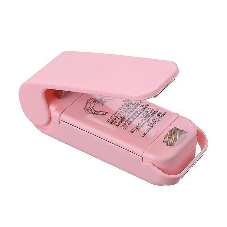 Portable Heat Sealing Machine Plastic Packaging Storage Bag Mini Sealing Machine 2 Pack Pink