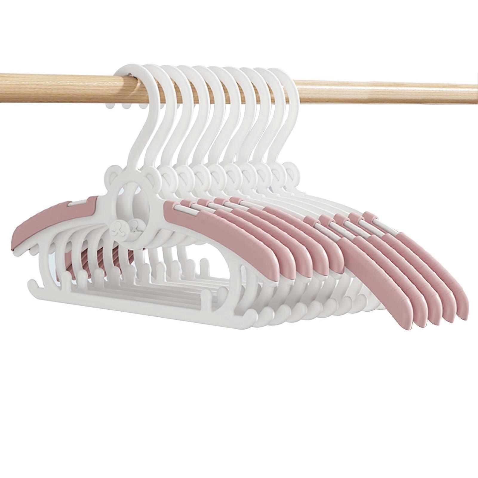 10 Pcs Children Clothes Hanger Ultra Thin Non-Slip Space-Saving Infant Pant Hanger for Newborn Clothes KAESI