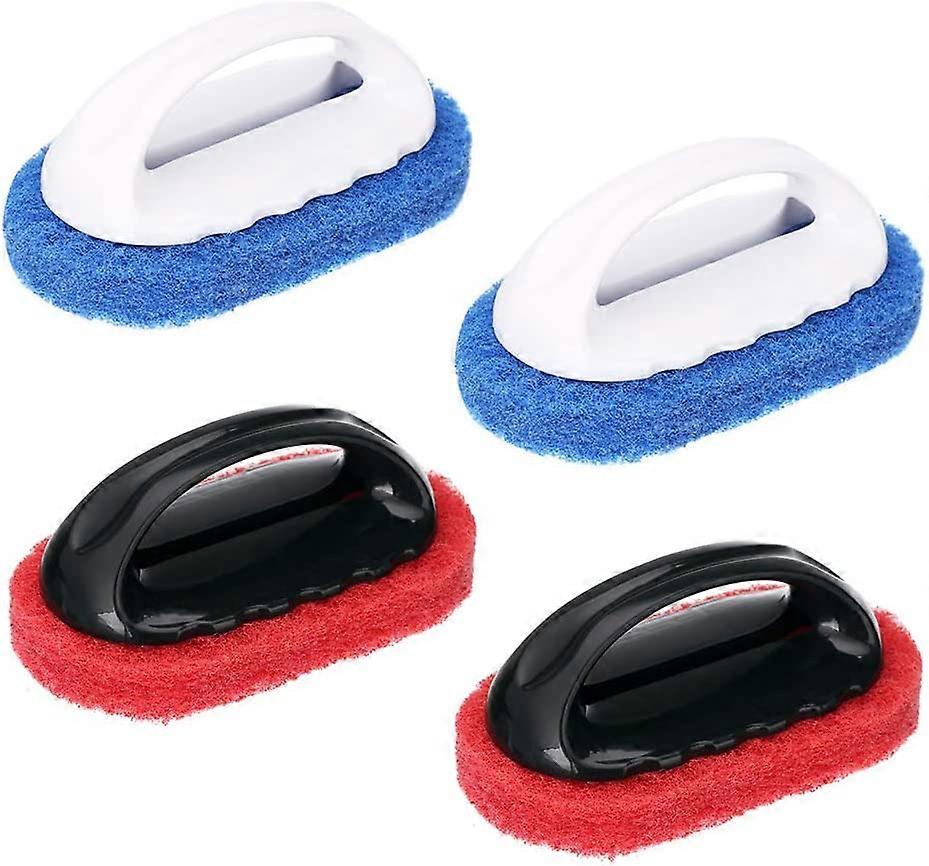 4 Pcs Cleaning Scrub with Handle Kit