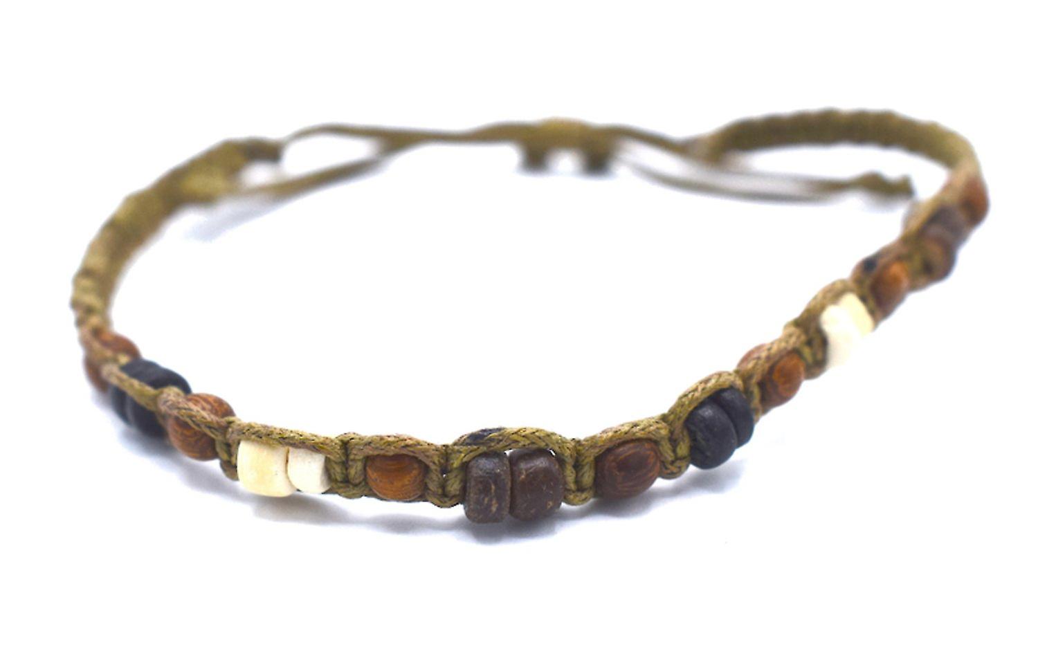 Bracciali perle marroni, bianche e nere 