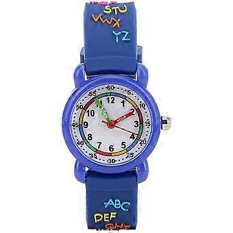 Kids Cartoon Watch, Letter mønster Vanntett Barn armbåndsur PU stropp armbåndsur