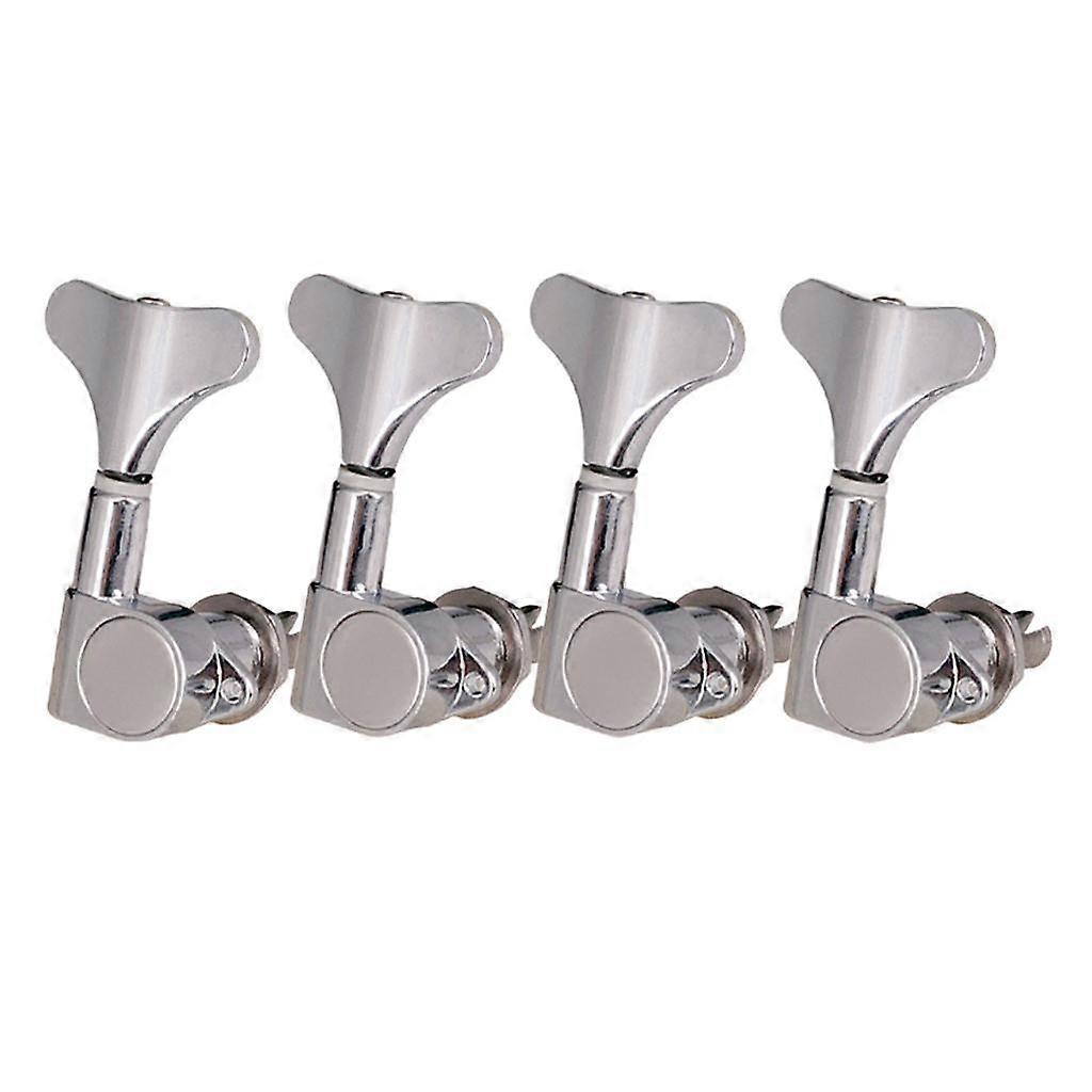 String Tuning Peg Tuner Sealed Machine Head Button for Bass PartS Silver 4R