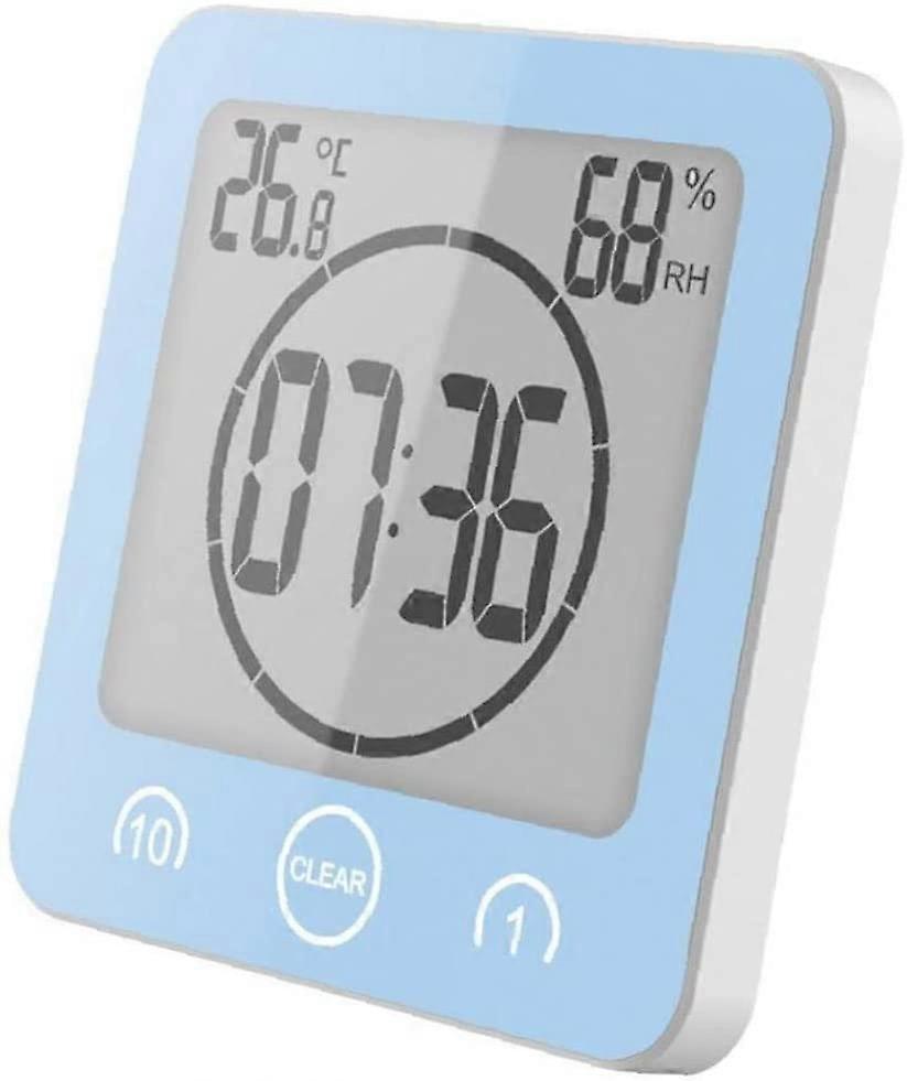 Large Digital LCD Display Waterproof Bathroom Wall Clock with Temperature Timer