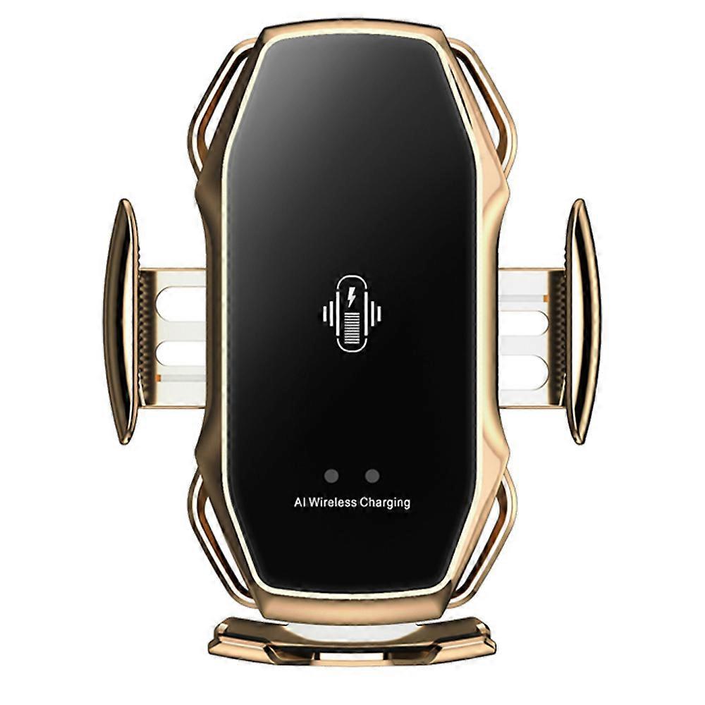 Multifunctional Wireless Car Bracket Infrared Automatic Induction Tuyere Charger Gold