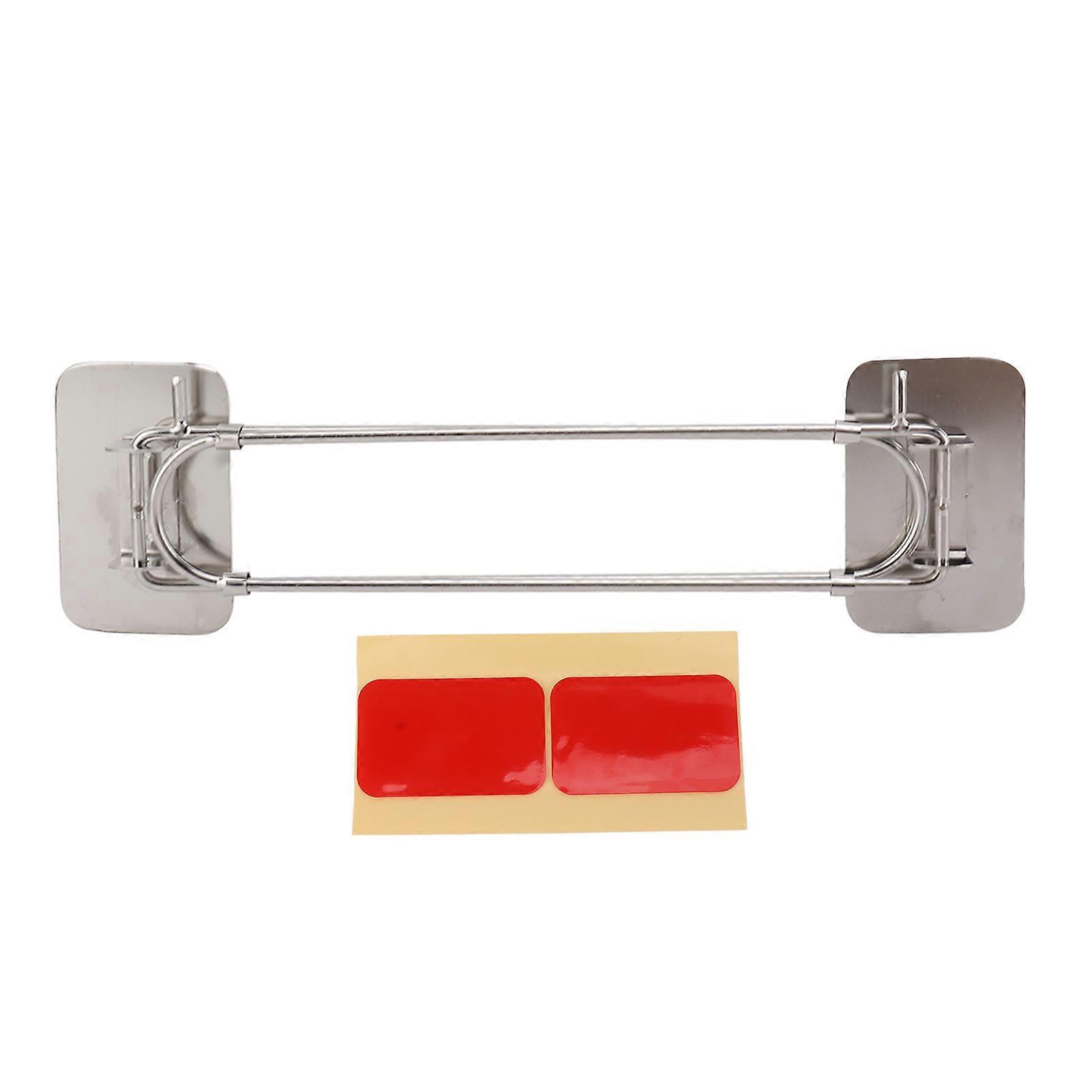 RV Corner Storage Bar Stainless Steel Adjustable Steel Rod with Hook for Securing