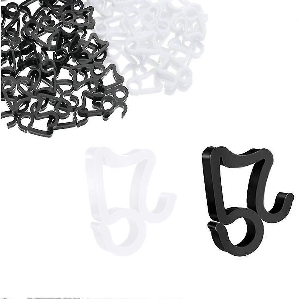 200 pieces christmas light clips mini gutter hang hooks white black