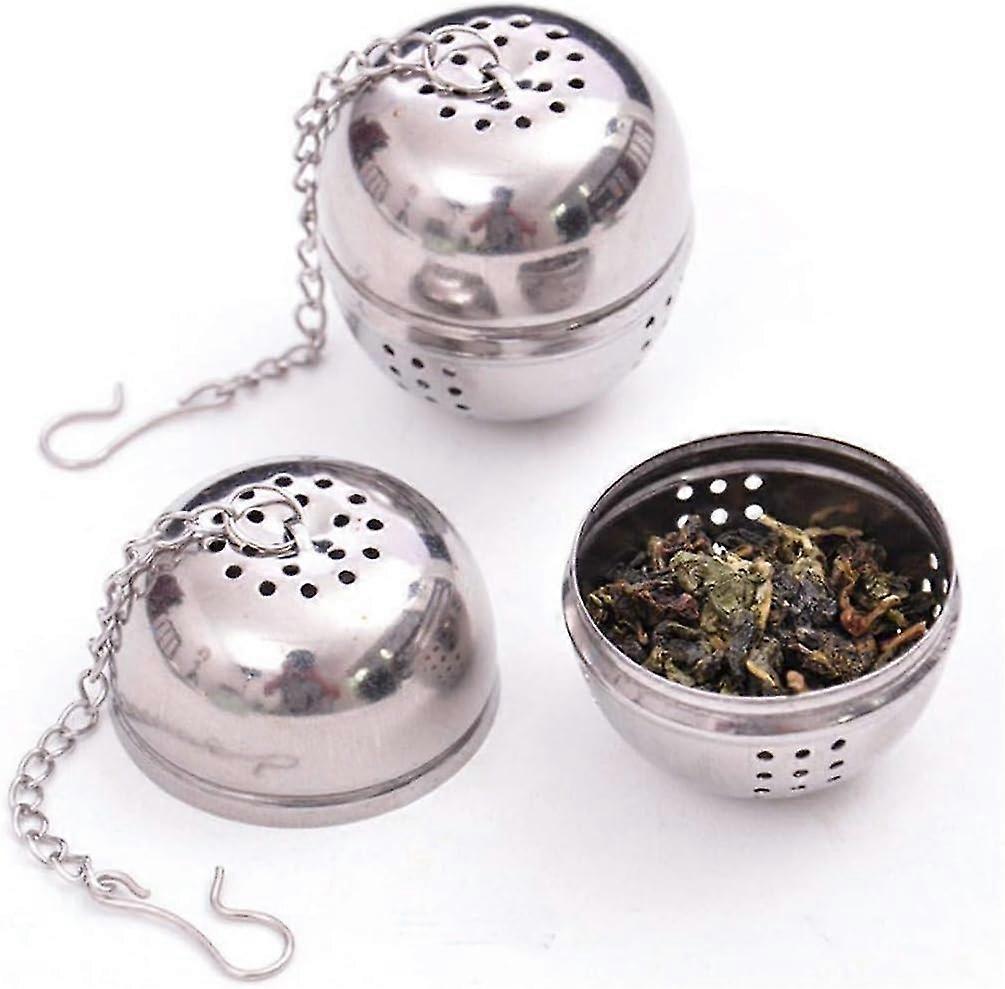 2pc Stainless Steel Ball Shape Tea Infuser Ball Tea Infuser Tea Leaf Filter-WG