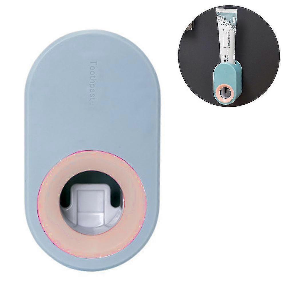Toothpaste Dispenser, Toothpaste Squeezer Automatic Hands Free Wall Mounted Bathroom Shower Sky Blue