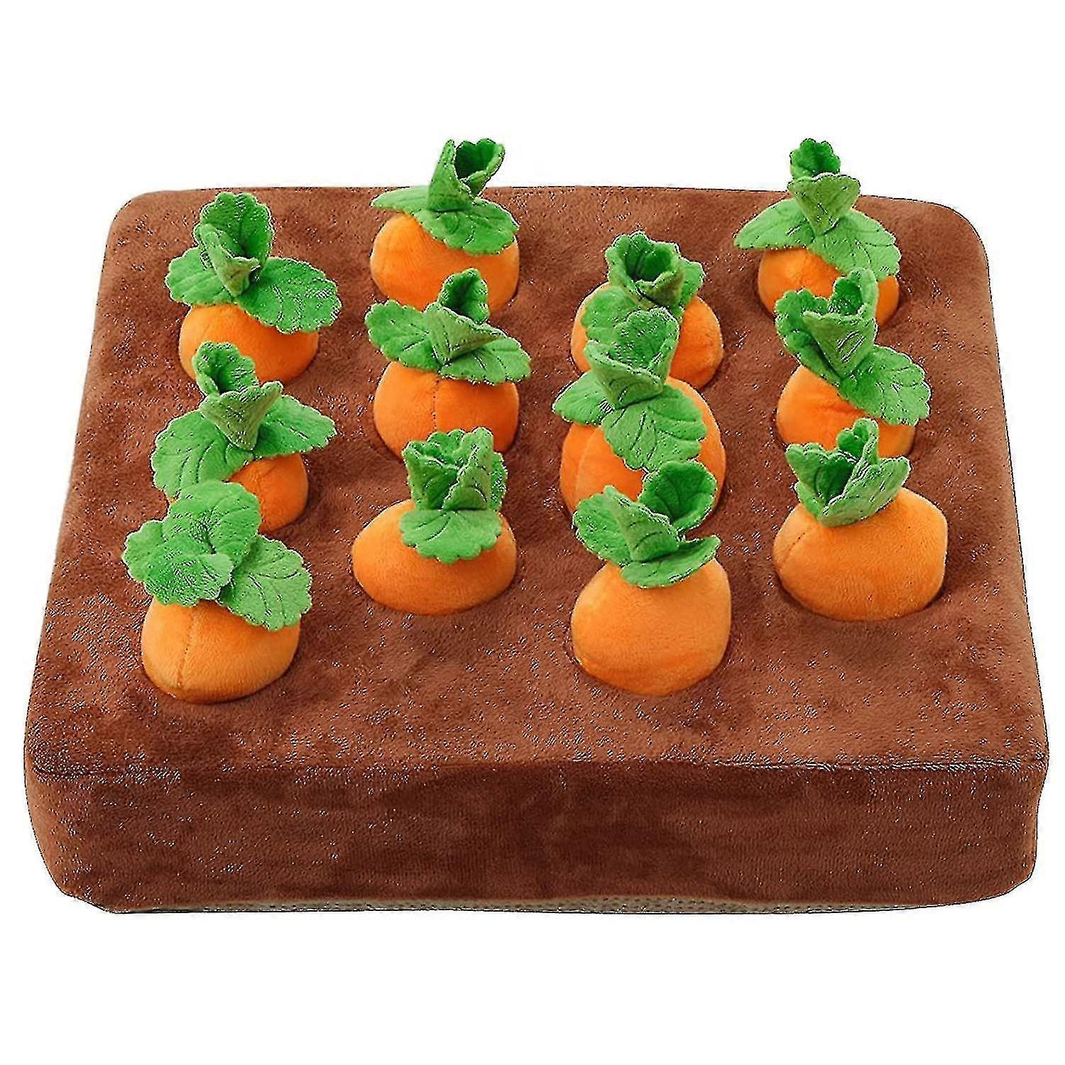Interactive Dog Toys,carrot Snuffle Mat For Dogs Plush Puzzle Toys 2 In 1 Nosework Feed Games For P