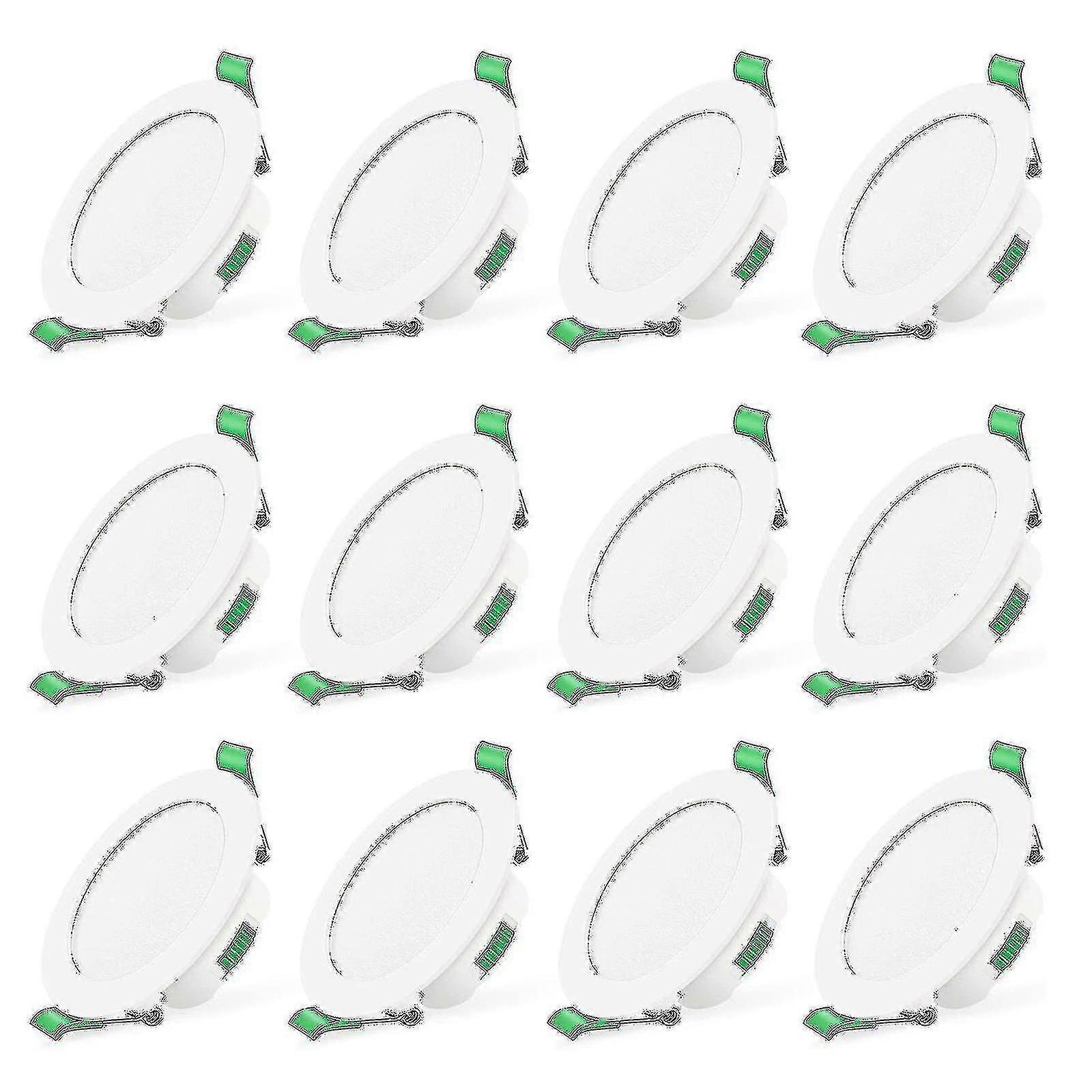 12pcs 7w White Led Downlight Recessed Ceiling Lights Slim Spot Light