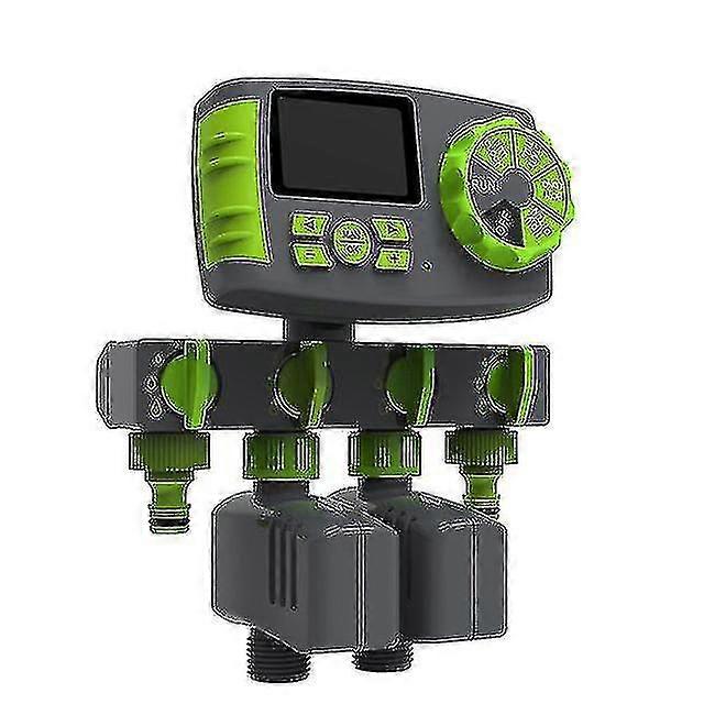 Garden Automatic 4-zone Irrigation Watering Timer Controller System With 2 Solenoid Valve Irrigation Programmer