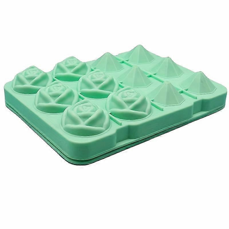 1pc/2pcs, Ice Cube Mold, Silicone Rose Ice Cube Tray, Multifunctional Chocolate Mold, Mold For Pudding, Jelly, Candy, Whiskey Ice Cube Tray, Ice Trays