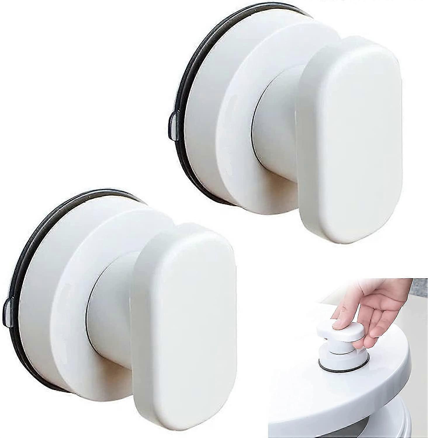 2pcs Glass Door Suction Cup Handle With Suction Cup Non-slip Portable Mobility Handle Knobs(white)
