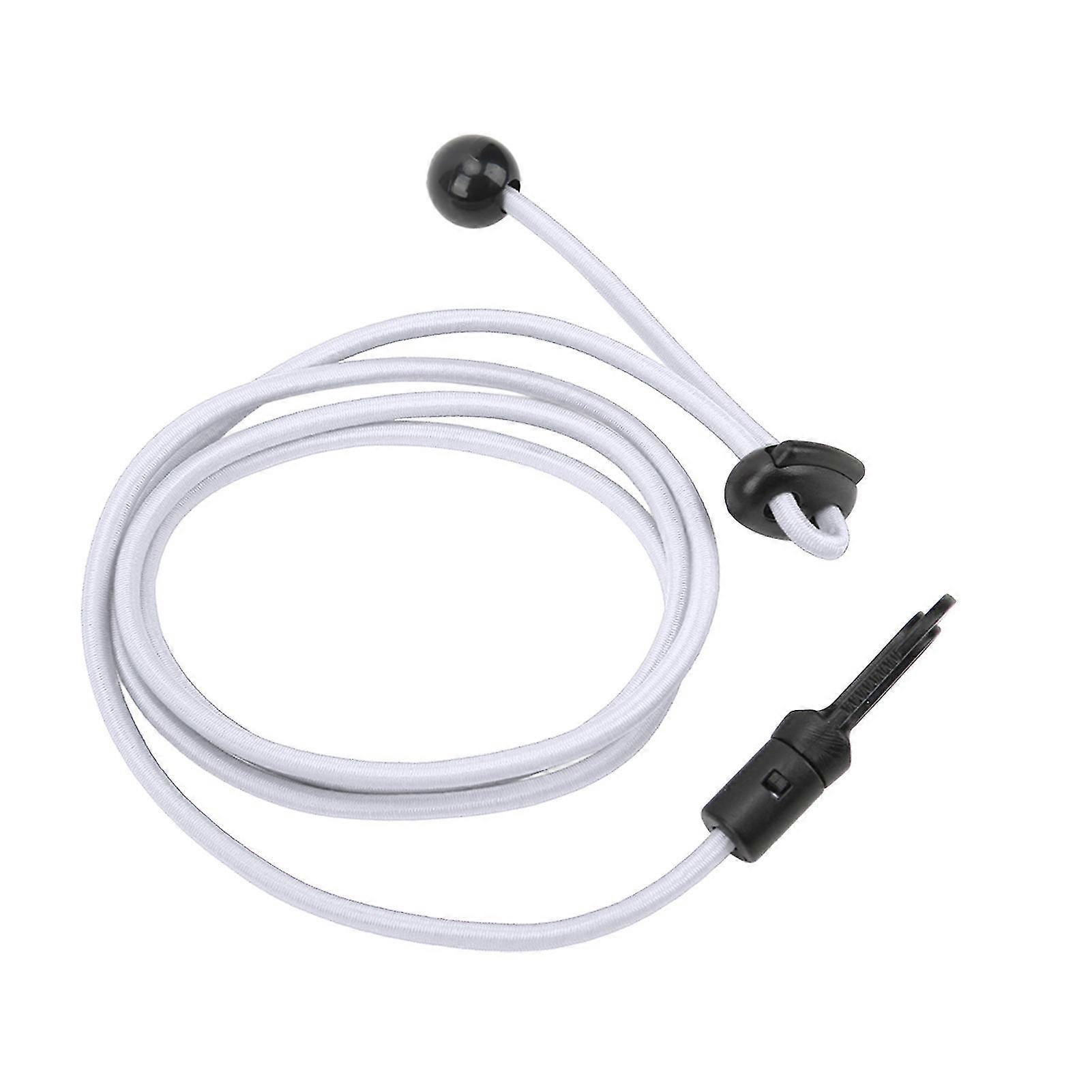120cm Kayak Paddle Leash - High Strength Canoe Paddle Lanyard with Fishing Rod Safe Rope for Surfing (White)