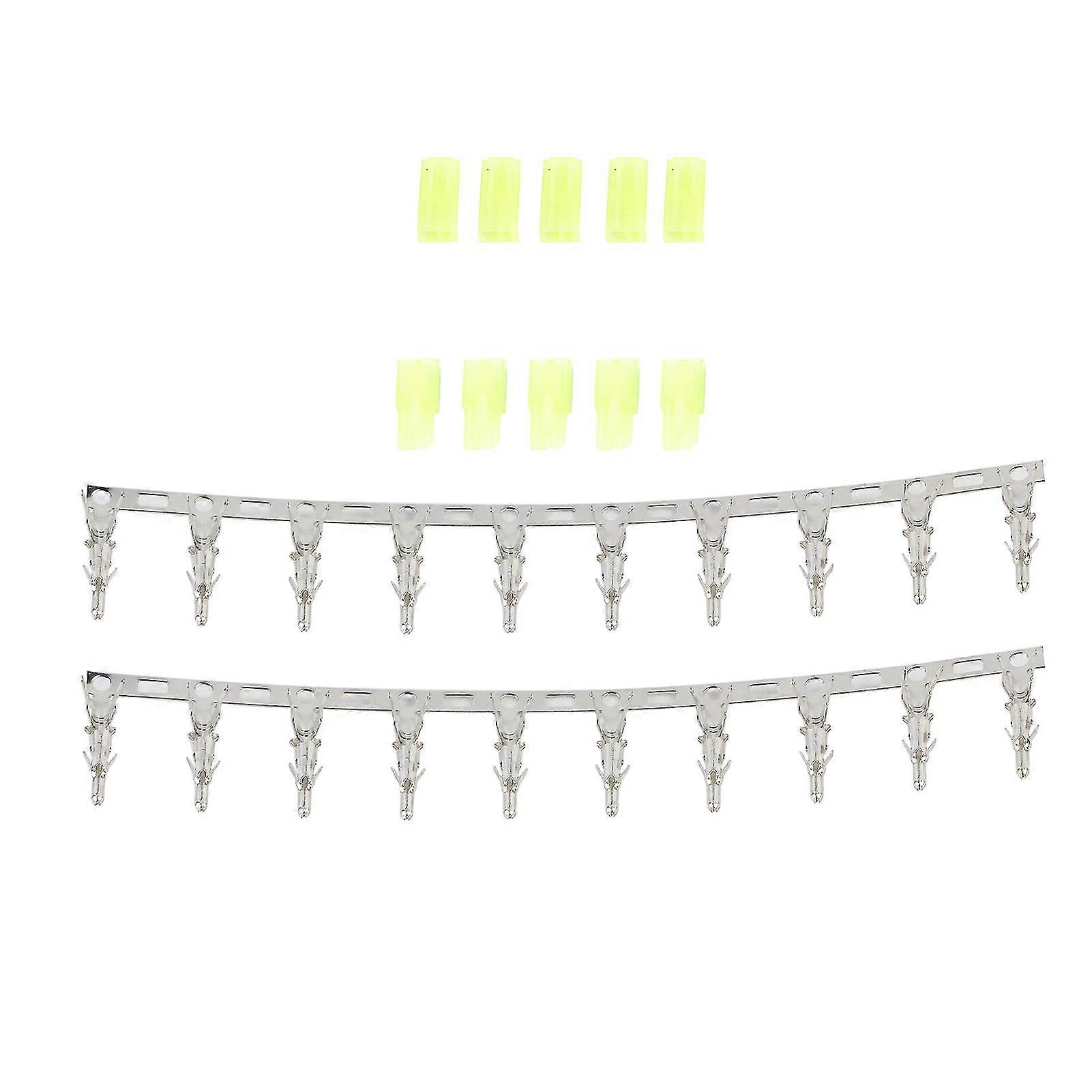 5 Pairs Unwired Green Mini Tamiya Plug Connector for Airsoft RC NiMH Batteries