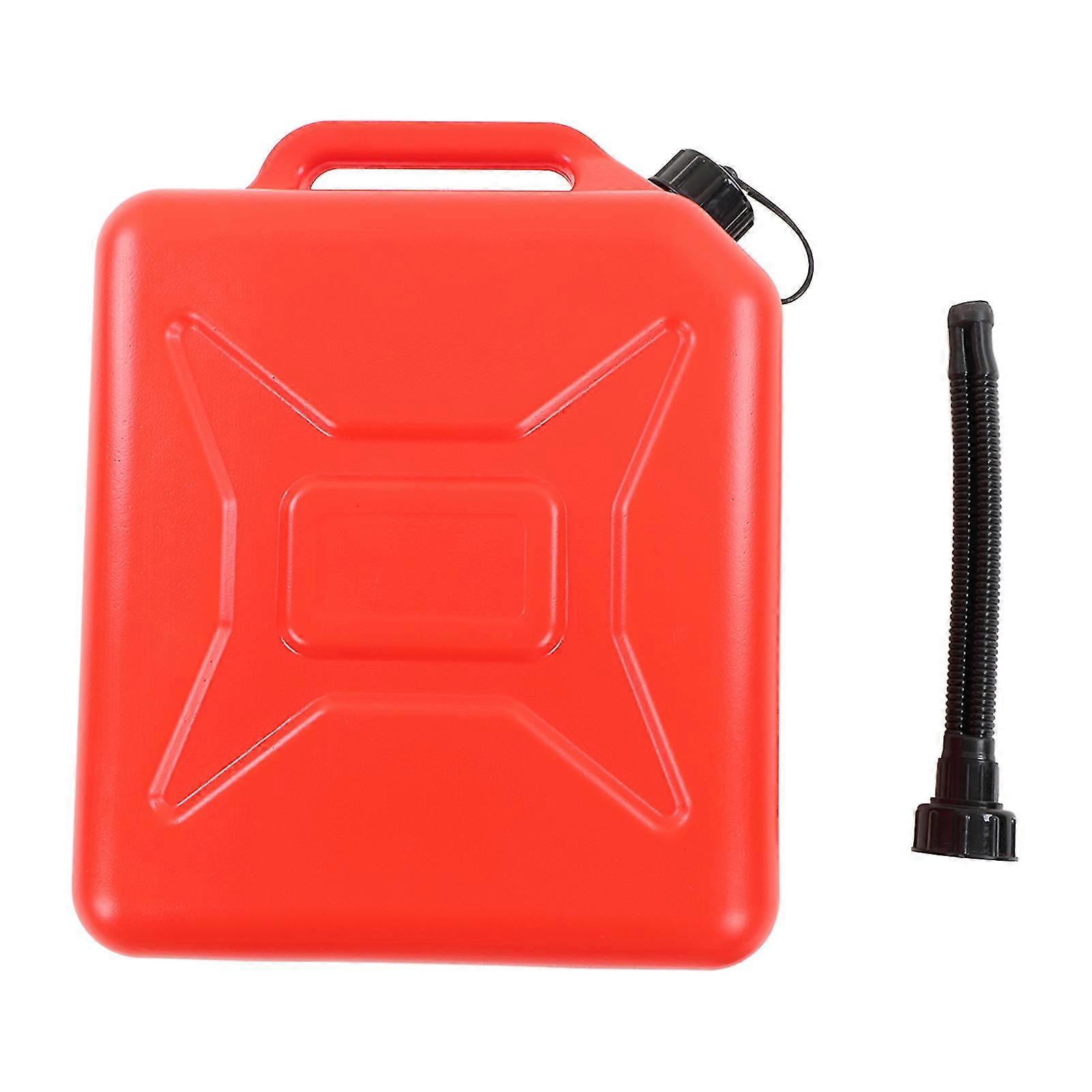2.6 Gallon Red Fuel Can with Scale Line - Thickened HDPE Liquid Gas Jug Container