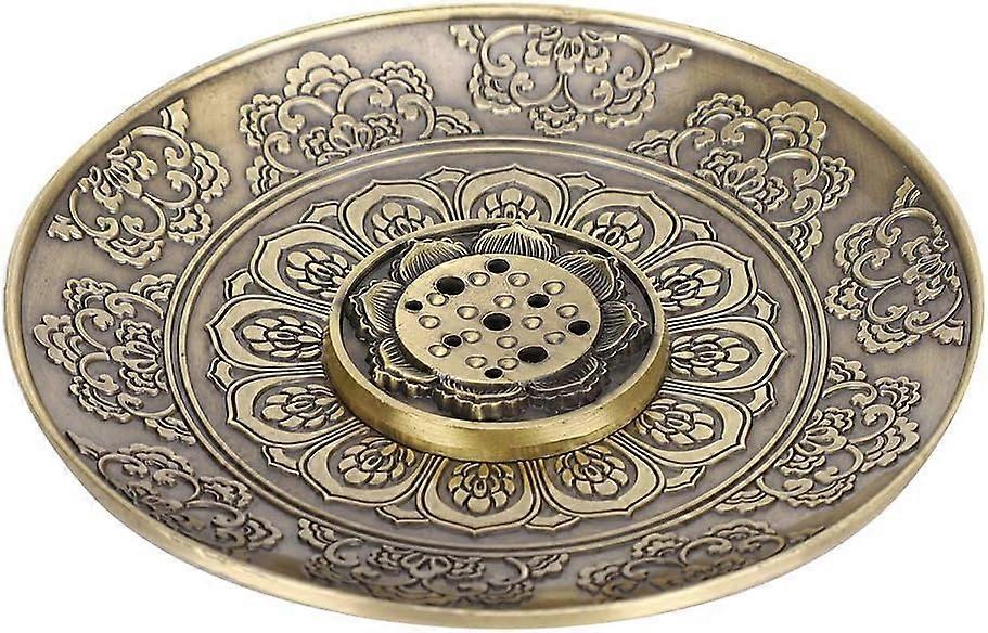 Räucherstäbchenhalter Bronze, runder Räucherstäbchenhalter, Räucherstäbchen-Aschefänger