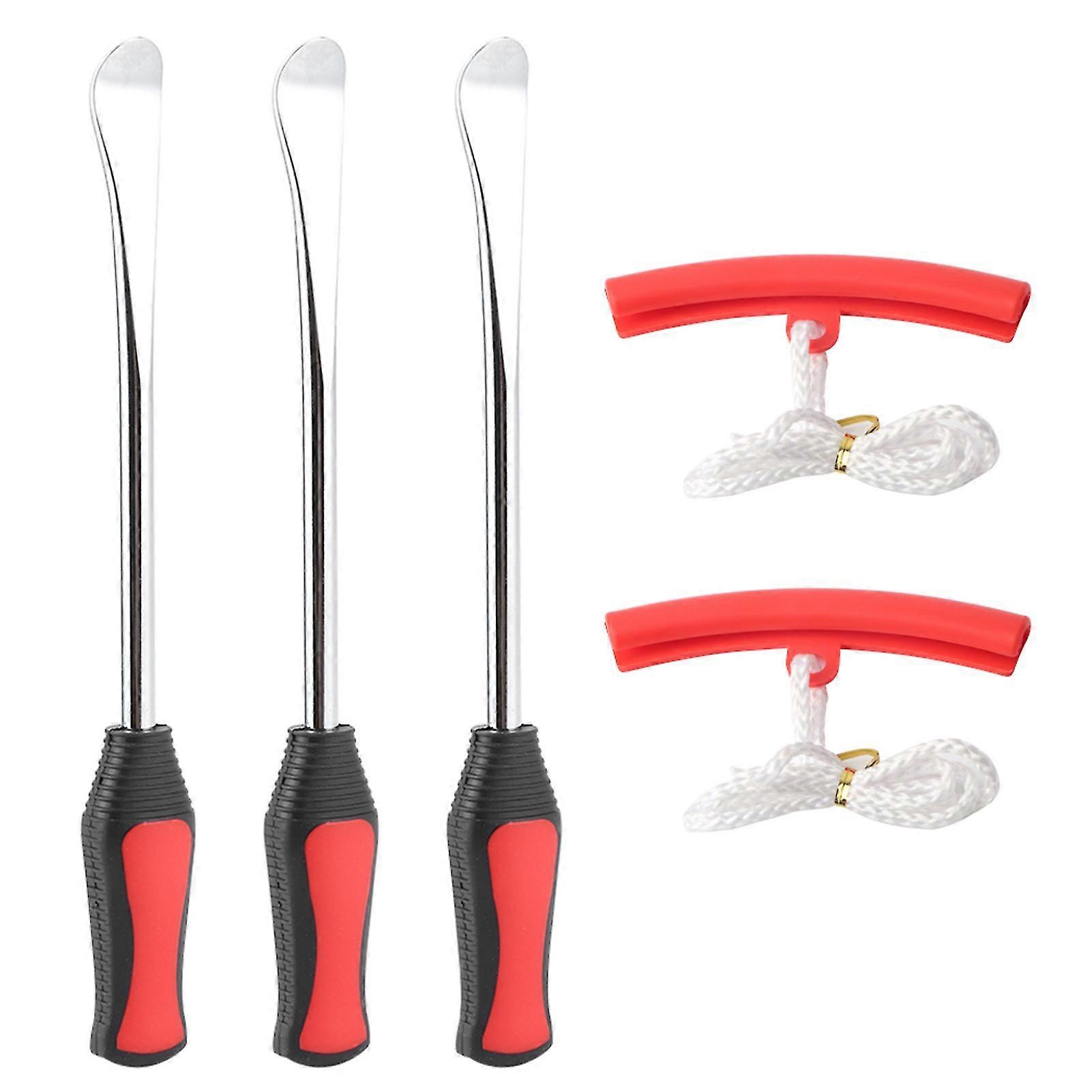 Motorcycle Tire Change Tool Kit with Spoon Levers and Rim Protectors