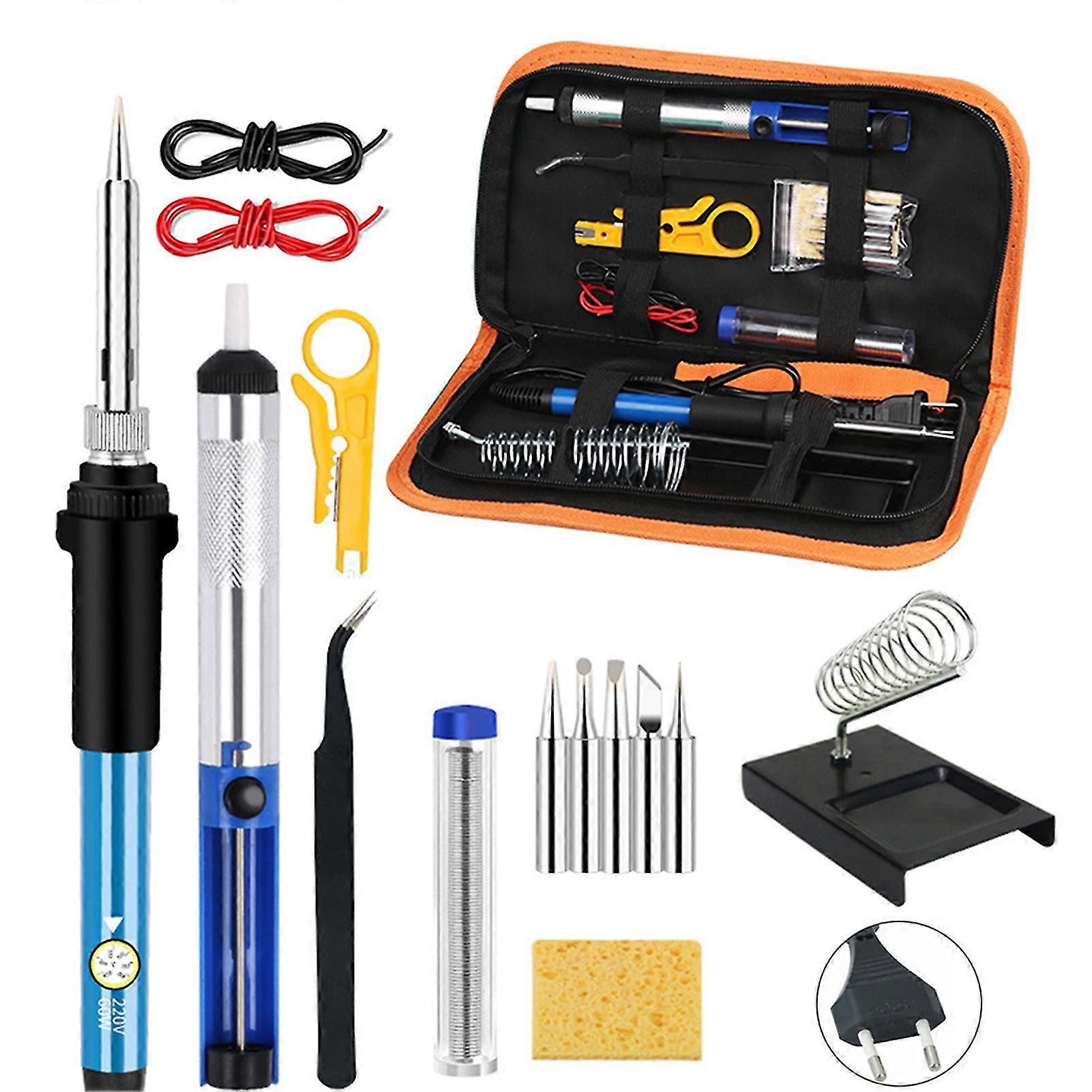 Electric Soldering Iron 15-piece Set Adjustables Temperature Welding Tool For Home Repairing