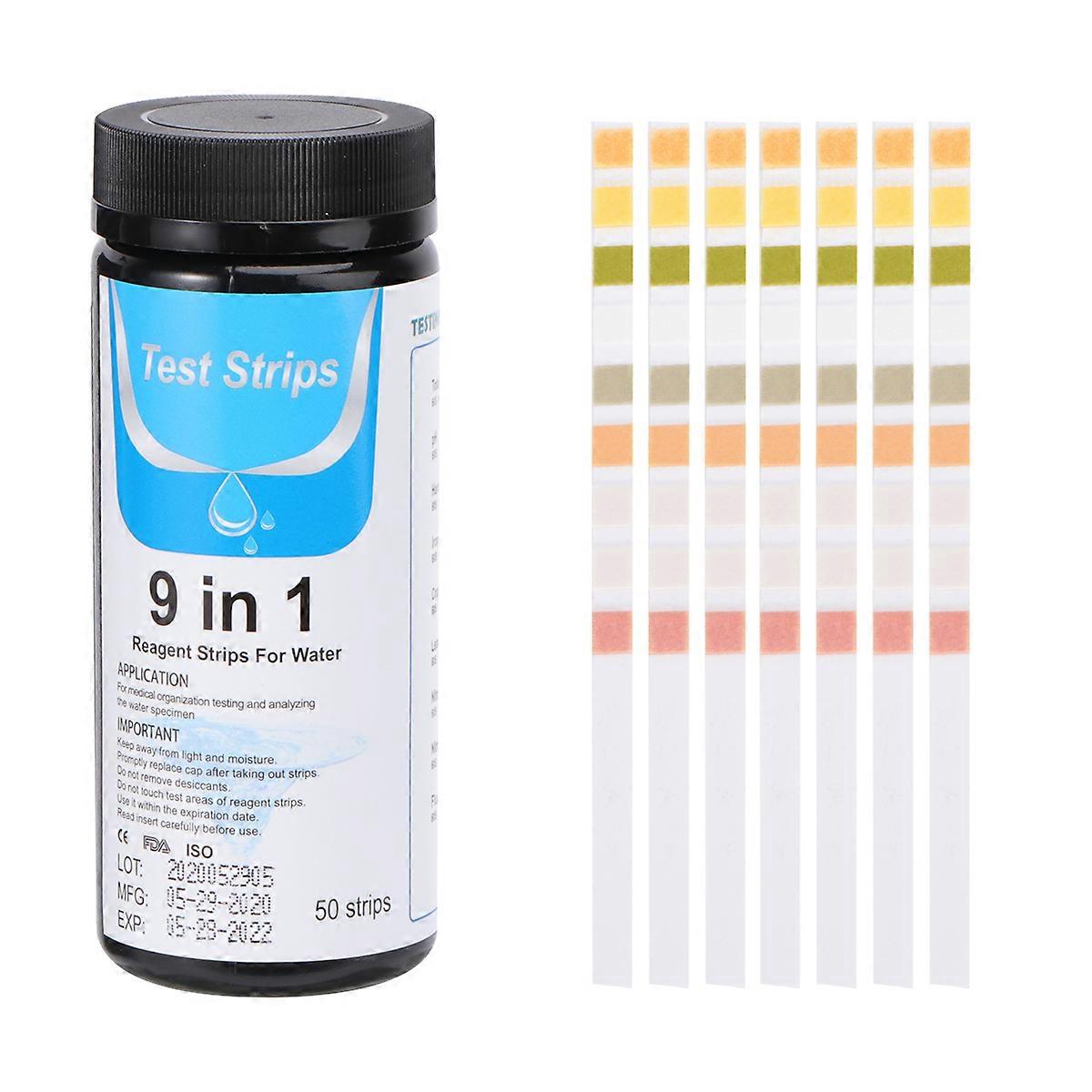 50pcs Water Quality Test Strips Aquarium PH Level Testing Papers Colorful