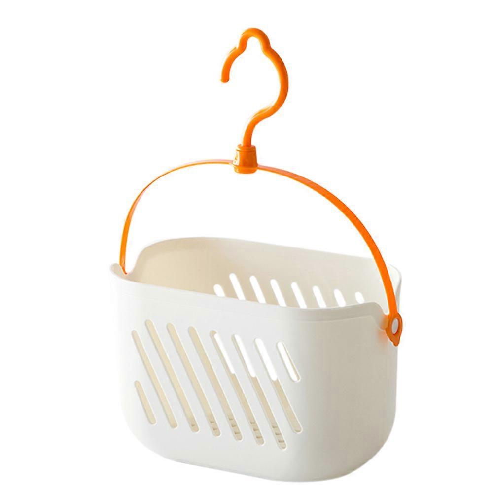 Plastic Storage Basket with Hook Hanging Shower Caddy Kitchen Hanging Organizer